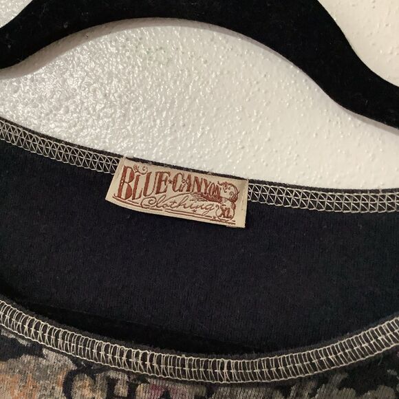 Blue Canyon Vintage Y2K Western Cowgirl Fairy Grunge Floral Baby Tee Large - Picture 9 of 11